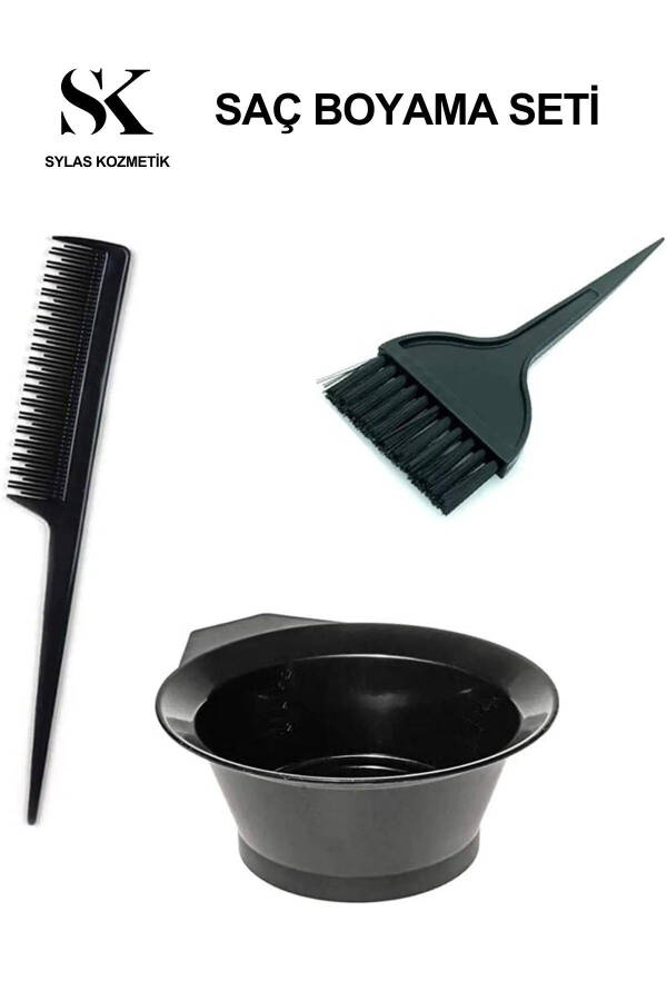 Hair Dye Brush Crepe Comb Dye Container - 1