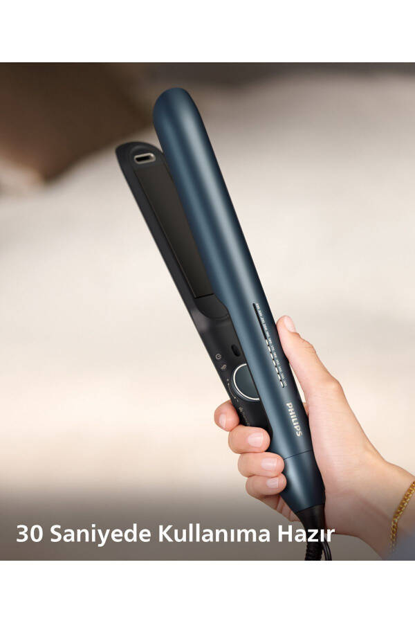 Hair Straightener Bhs732/00, Curling Feature, Argan Oil Infused, UV Protection, Case Included - 2