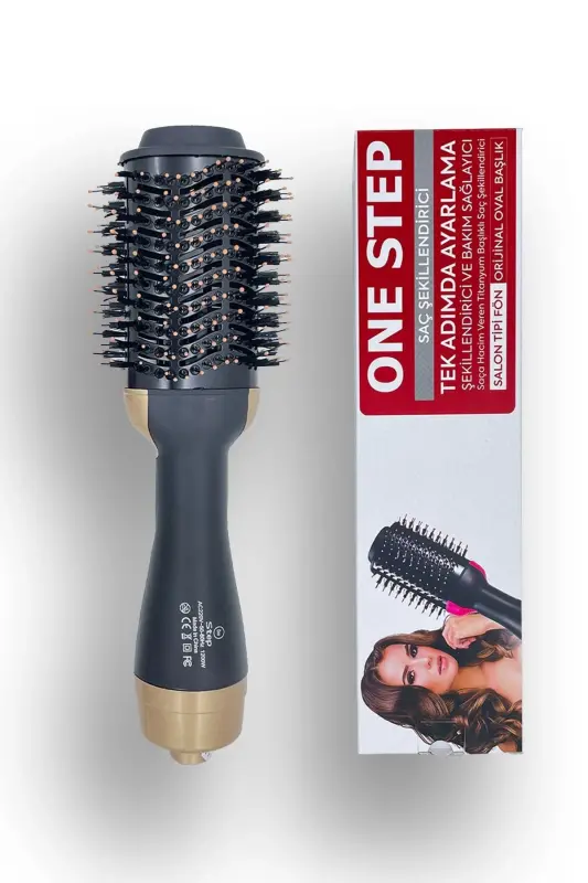 Hair Styler And Hair Straightener Blow Dryer Brush New Model Gold Color ONE202101-Gold - ONE STEP
