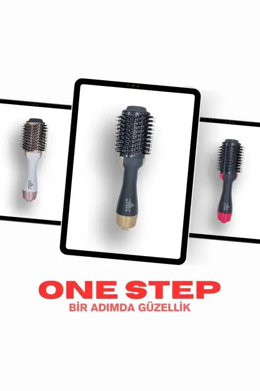 Hair Styler And Hair Straightener Blow Dryer Brush New Model Gold Color ONE202101-Gold - 3