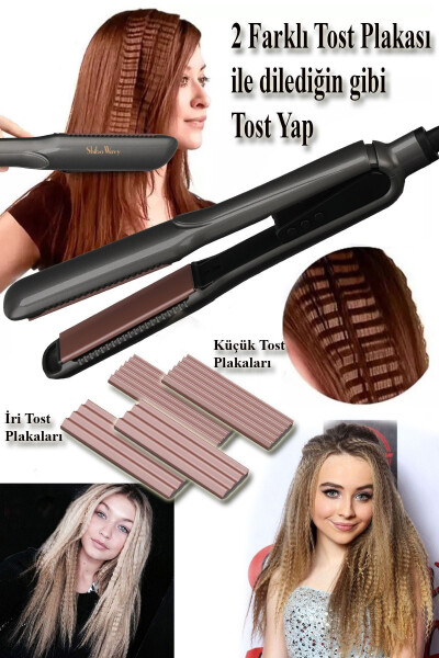 Hair Toaster Machine and Hair Straightener (3 DIFFERENT PLATES) Updated New Version - 3