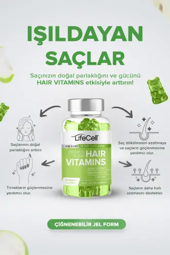 Hair Vitamins Vitamin C Biotin Zinc - Hair Vitamin - Dietary Supplement - LIFECELL (1)