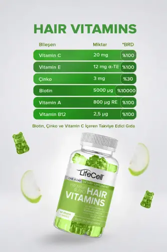 Hair Vitamins Vitamin C Biotin Zinc - Hair Vitamin - Dietary Supplement - 4