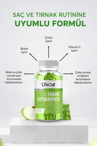 Hair Vitamins Vitamin C Biotin Zinc - Hair Vitamin - Dietary Supplement - 6