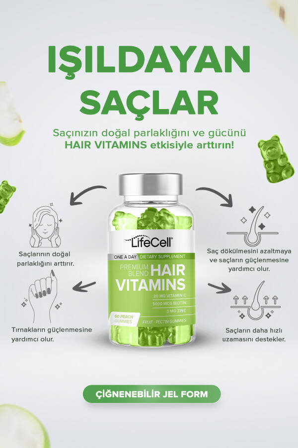 Hair Vitamins Vitamin C Biotin Zinc - Hair Vitamin - Dietary Supplement - 1