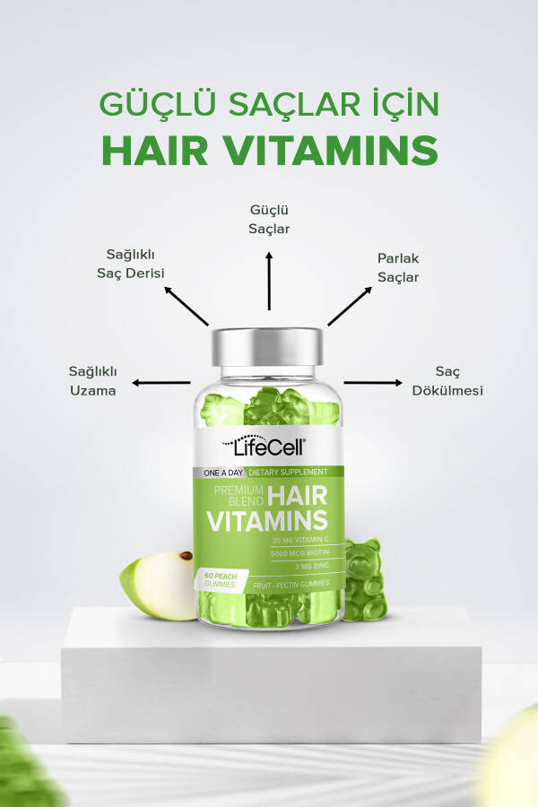 Hair Vitamins Vitamin C Biotin Zinc - Hair Vitamin - Dietary Supplement - 5