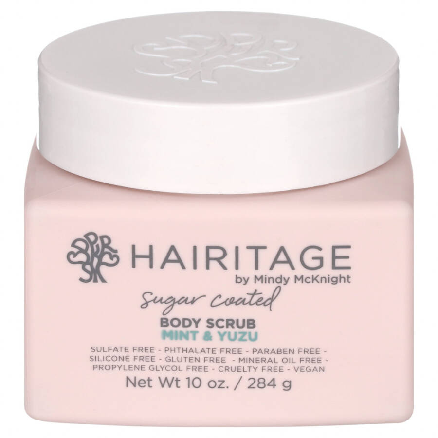 Hairage Sugar Coated Mint & Yuzu Scented Body Scrub for dull skin, all skin types, 10 fl. oz. - 10