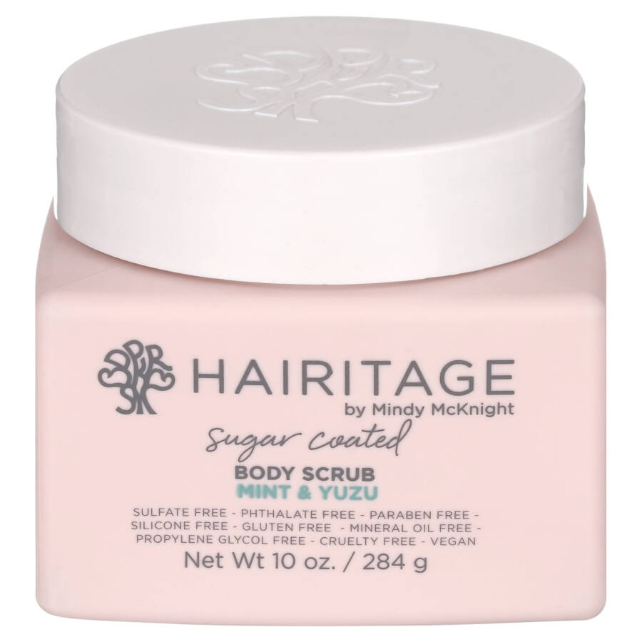 Hairitage Sugar Coated Mint & Yuzu Scented Body Scrub для тусклой кожи, для всех типов кожи, 10 жидких унций - 10