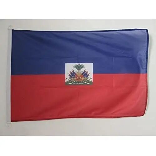 Haiti NAUTICAL Flag 18'' x 12'' - Haitian flags 30 x 45 cm. - Banner 12x18 in for boat - AZ FLAG - AZ FLAG