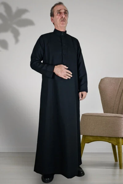 Haj va umra kiyimlari, erkaklar kiyimi, uzun yengli, oldingi ochilmagan, tugmasi yo'q, cho'ntakli - Royal Attire