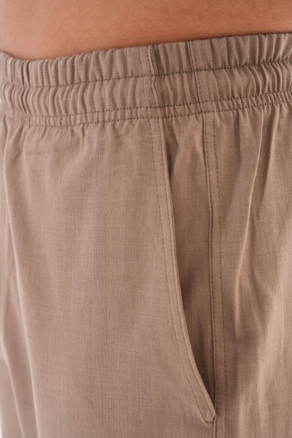 Hajj And Umrah Linen Trousers With Elastic Waist - 2