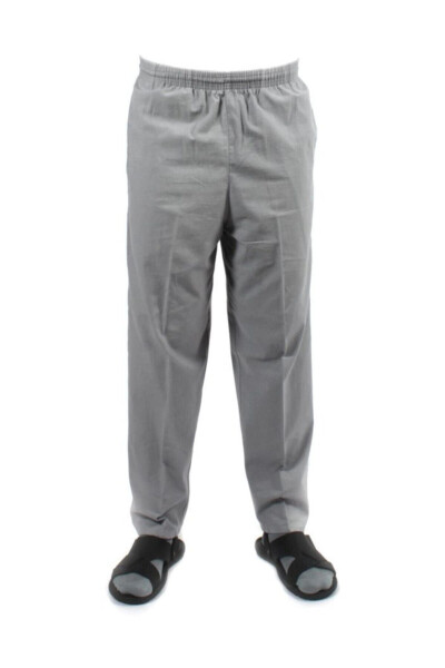 Hajj and Umrah Outfit Shantung Half Pants Gray - 1