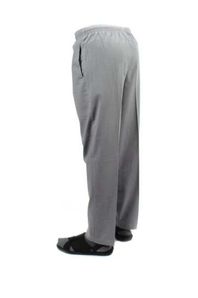 Hajj and Umrah Outfit Shantung Half Pants Gray - 3