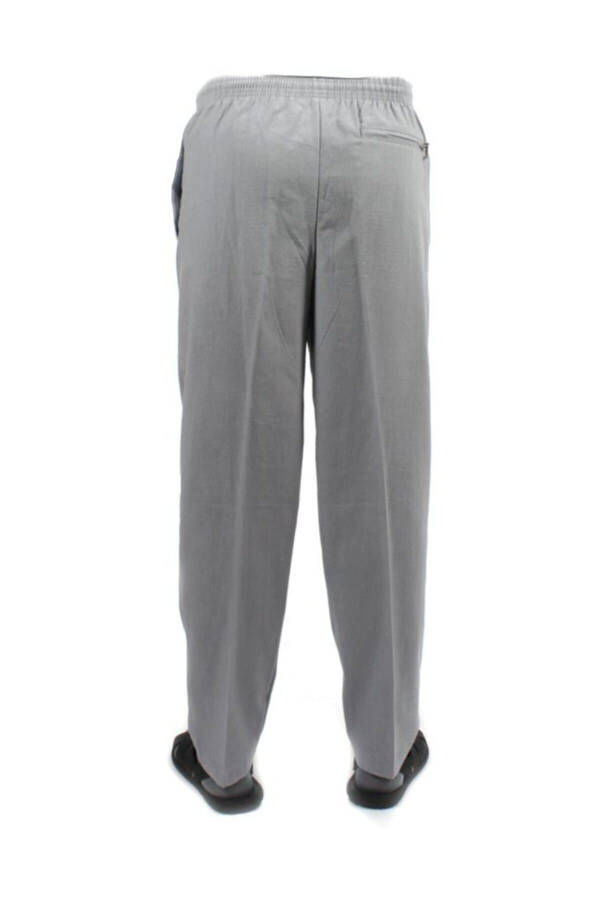 Hajj and Umrah Outfit Shantung Half Pants Gray - 4