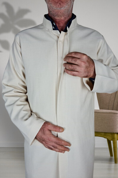 Hajj Umra liboslari/Old tomon tugmalari yashiringan va cho'ntaksiz uzun qo'lli cho'ntakli/Namoz jomadon - 3