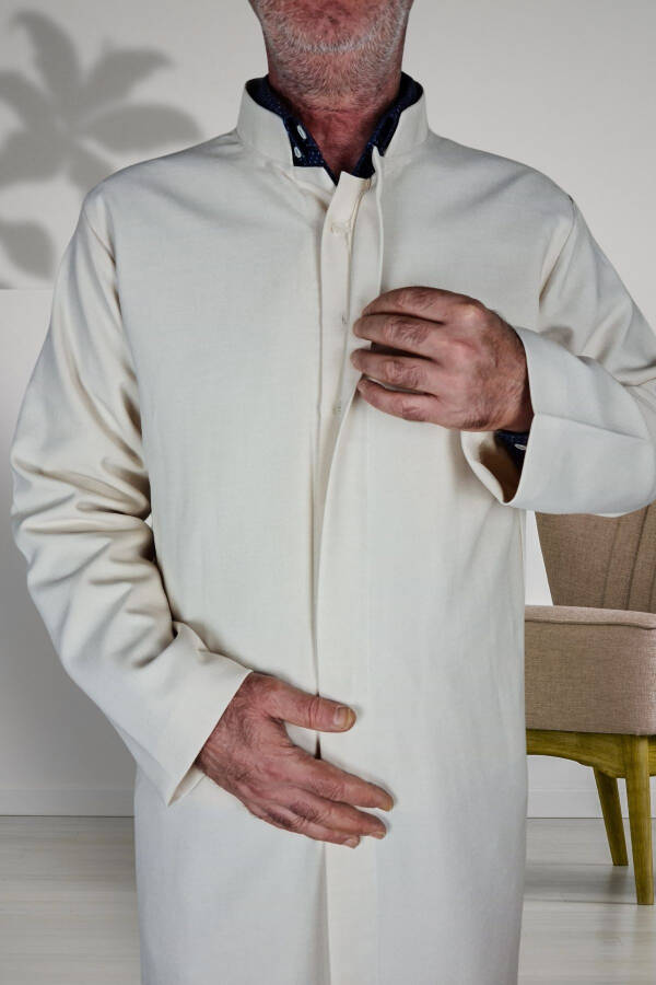 Hajj Umra liboslari/Old tomon tugmalari yashiringan va cho'ntaksiz uzun qo'lli cho'ntakli/Namoz jomadon - 3