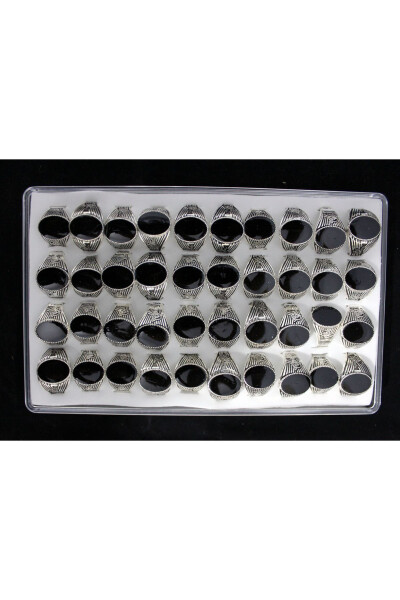 Hajj-Umrah Gift 40-Piece Men's Stone Ring Set - 1