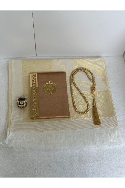 Hajj Umrah Gift Prayer Rug Set - 3