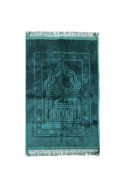 Hajj World Hashamatli Qalin Yumshoq Plux Namoz Gilami Sirpanmasligi Uchun Taglikli Va Xaltabli 80x120 - ARIFAN HEDIYELIK