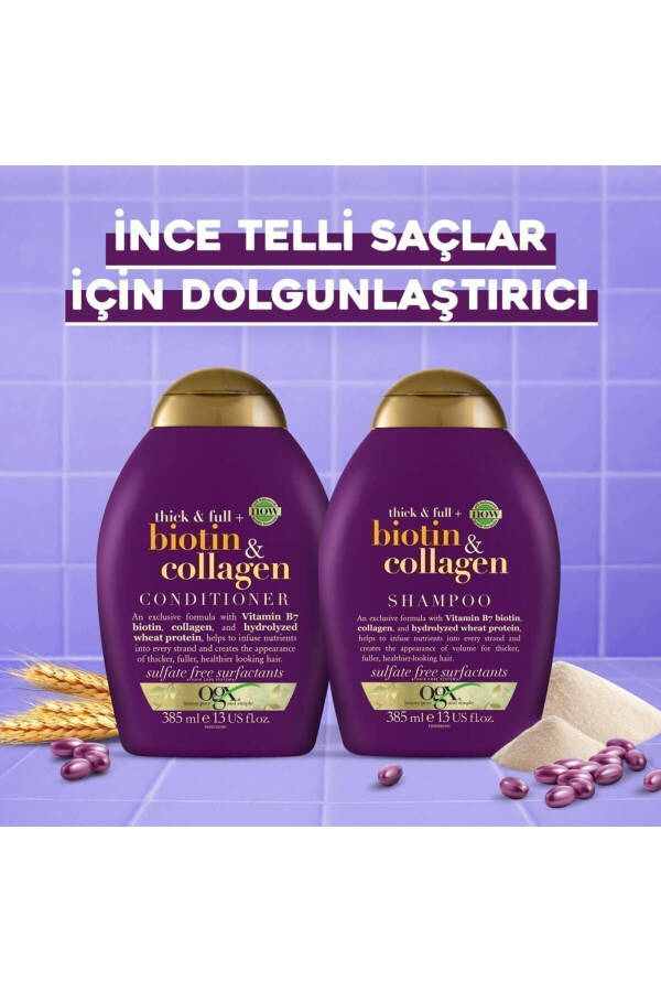 Hajm beruvchi biotin va kollagensiz sulfatsiz shampun 385 ml - 11