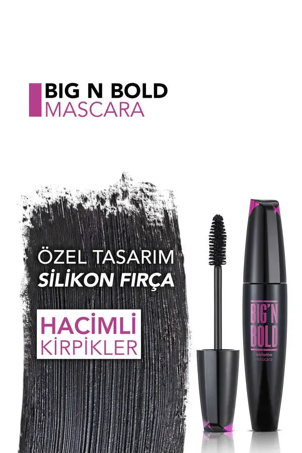 Hajm beruvchi tuş (Qora) - Big N Bold Mascara - 001 - 8682536040402 - 26