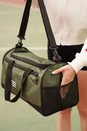 Haki Ayakkabı Gözlü Unisex Orta Boy Spor Fitness Ve Seyahat Çantası-HAKİ - Solo Bag (1)