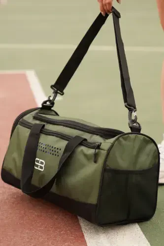 Haki Ayakkabı Gözlü Unisex Orta Boy Spor Fitness Ve Seyahat Çantası-HAKİ - 1