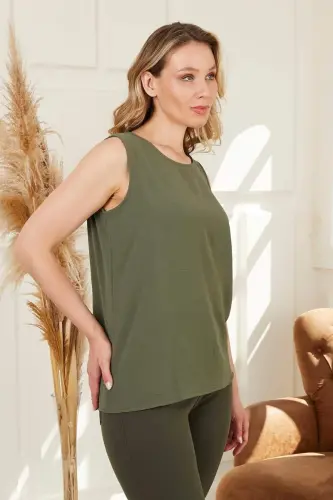 Haki Büyük Beden Atlet - BÜYÜKBEDENIZ (1)