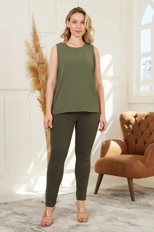 Haki Büyük Beden Atlet - 5