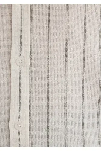 Haki chiziqli ko'ylak Regular Fit / Oddiy bichim 021 - 7