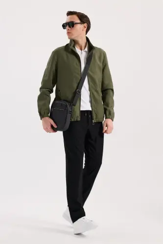 Haki Comfort Fit %100 Keten Mevsimlik Spor Mont - JAKAMEN (1)