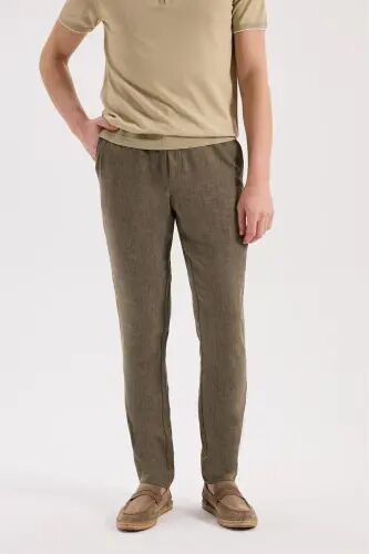 Haki Comfort Fit Beli Lastikli Jagger Pantolon 