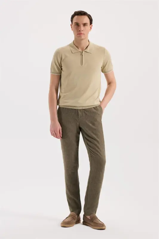 Haki Comfort Fit Beli Lastikli Jagger Pantolon - 2