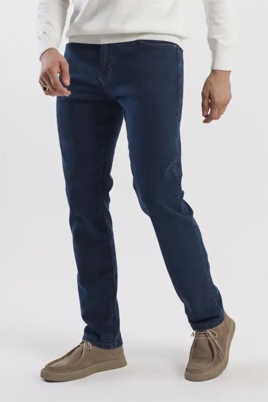 Haki Comfort Fit Pamuklu Jean Kot Pantolon - 2
