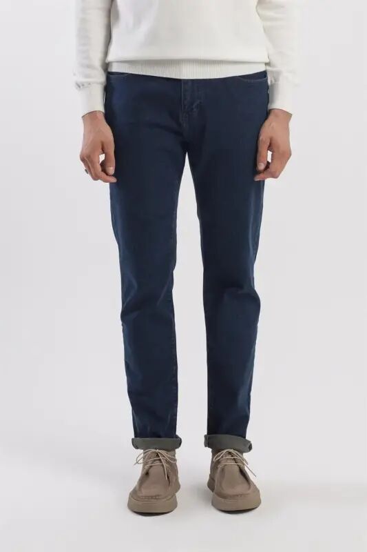 Haki Comfort Fit Pamuklu Jean Kot Pantolon - Jakamen