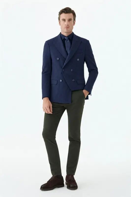 Haki Comfort Fit Pamuklu Kanvas Pantolon - Jakamen