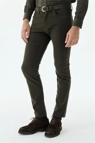 Haki Comfort Fit Spor 5 cep Pantolon - 3