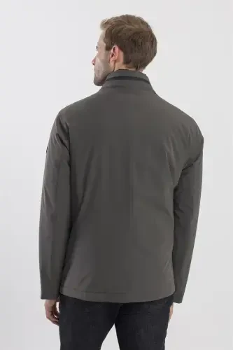 Haki Comfort Fit Yopiq Boshliqli Palto - 4