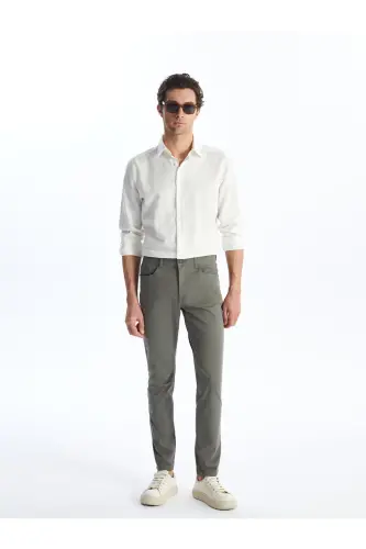 Haki Dar Kalıp Erkek Chino Pantolon-Açık Haki - LC WAIKIKI (1)
