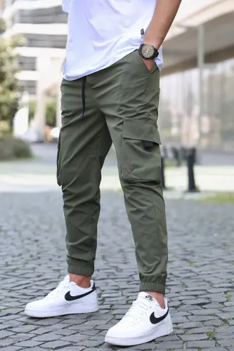 Haki Kargo Cep Erkek Jogger Pantolon 5461 - Haki - MADMEXT (1)