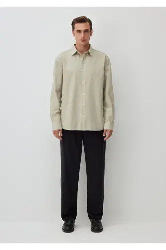 Haki Ko'ylak Regular Fit / Normal Kesim 0211126-701 - 1