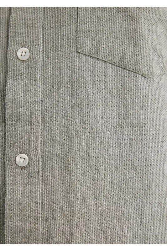 Haki Ko'ylak Slim Fit / Tor Kesim 0211383-80692-Yash - 6