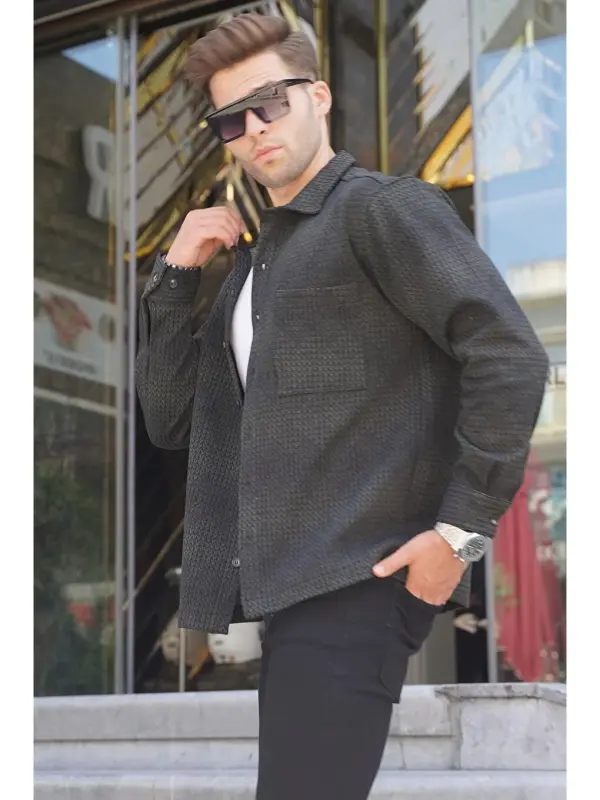 Haki naqshli erkaklar oʻrmonchi koʻylagi 6711-Haki - 2