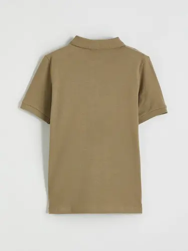 Haki Polo Yaka Erkek Çocuk Pike Tişört-Haki - LC WAIKIKI (1)