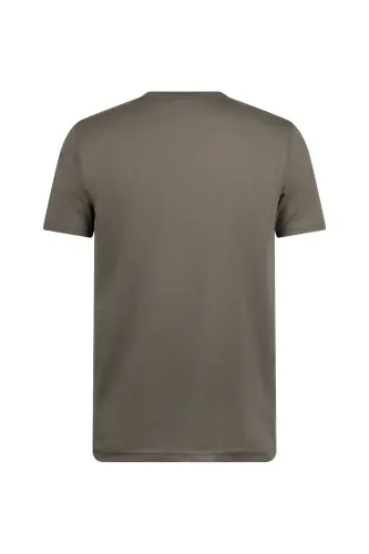Haki Regular Fit Bisiklet Yaka Pamuklu Tişört - Haki - HATEMOĞLU (1)
