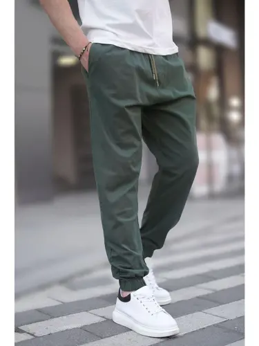 Haki Relaxed %100 Pamuk Jogger Pantolon 6853-Haki 