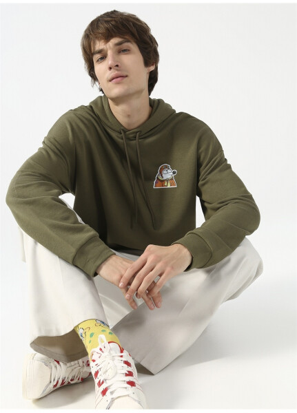 Haki Renkli Erkek Oversize Sweatshirt - 11