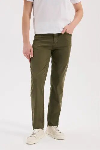 Haki Slim Fit 5 Cep Spor Pantolon - 1