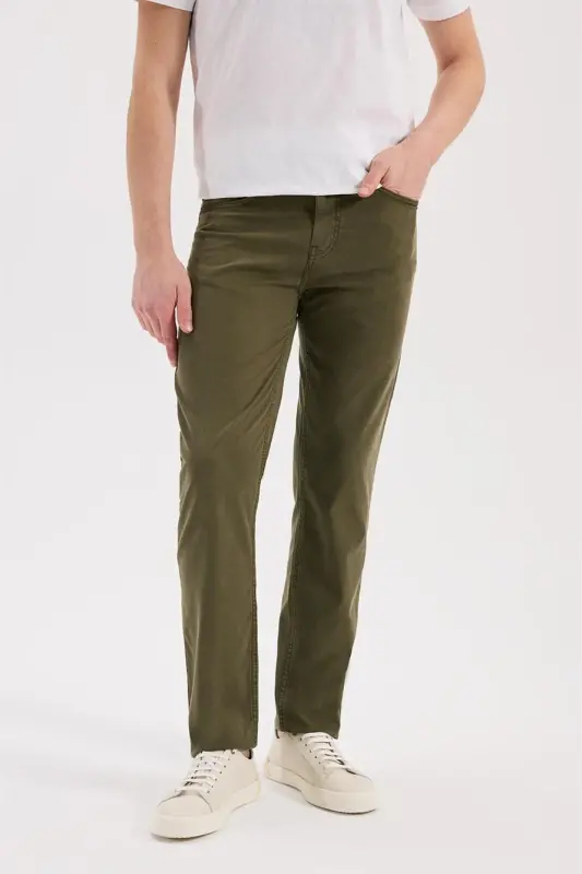 Haki Slim Fit 5 Cep Spor Pantolon - JAKAMEN