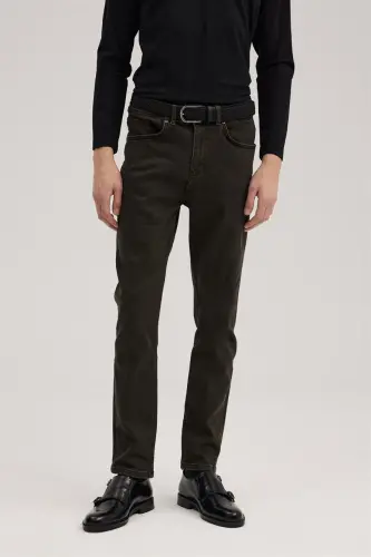 Haki Slim Fit Jinsi Shim - 1